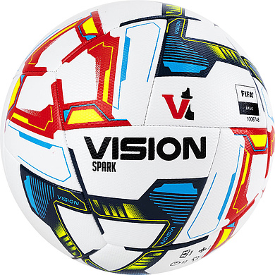 Мяч футб. VISION Spark, F321045, р.5, FIFA Basiс, 24 пан, ПУ.слой, гибрид. сшив., мультиколор