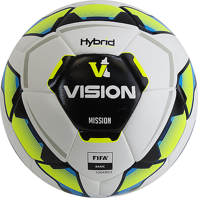 Мяч футб. VISION Mission, FV321074,р.4, FIFA Basic,PU, гибрид.,бел-мультикол