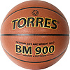 Мяч баск. TORRES BM900, B32037, р.7, ПУ-композит, нейлон.корд, бутил. камера, темнооранж-черн
