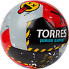 Мяч футб. TORRES Junior-4 Super, F323304, р.4, ПУ,4 сл,12п, гибрид.сш, крас-чёрн-сер